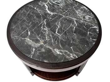 French Art Deco Coffee Table or Cocktail Table with Marble Top, 1930s